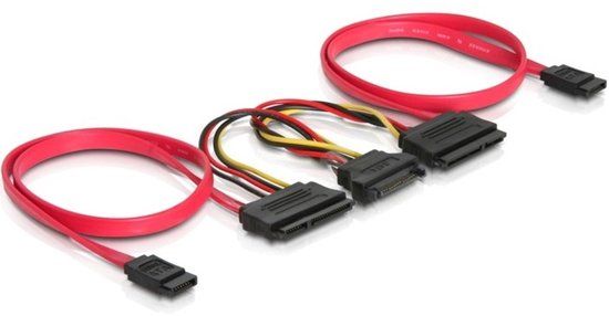 Delock SATA data- en voedingskabel splitter - 0,50 meter