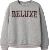 NAME IT Meisjes Sweater Katoen Grijs Melange 134/140