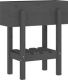 vidaXL Plantenbak 62x30x69 cm massief grenenhout grijs