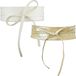 Allecto Premium Damen Gürtel aus Leder in Weiß Gold - 2 Stück - Breiter Obi-Gürtel - Verstellbar - Elegant und vielseitig - Perfekt als Geschenk - Geeignet für jeden Anlass - 220 cm