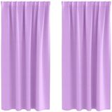 vidaXL Rideaux occultants à œillets 2 pièces Violet 175 x 140 cm Polyester