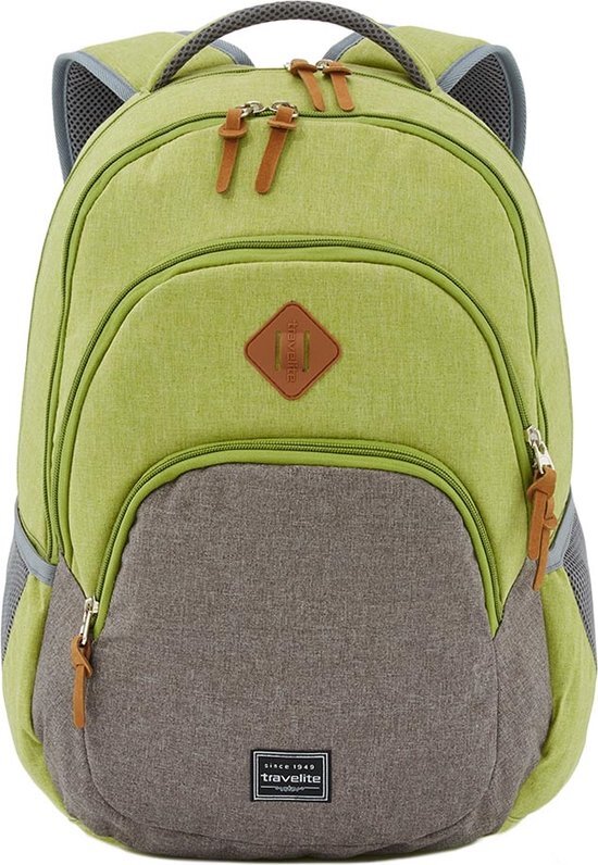 travelite Basics Backpack Melange green/grey Groen