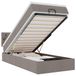 vidaXL Lit plateforme avec matelas et éclairage LED, taupe, 160x200 cm, rembourré