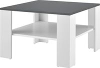 en.casa Salontafel Leiden vierkant 60x60x40 cm wit en donkergrijs