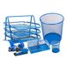Leviatan 1410 Bureauset, bureau-organizer, opbergsysteem, tafel, organizer, metaal, pennenkoker, multifunctioneel nietapparaat, perforator, kantoororganizer, marineblauw
