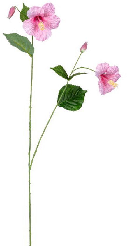 Louis Maes Hibiscus l110 cm roze zijde nepbloem