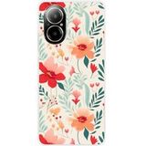 Realme Bedrukt siliconen hoesje compatibel met Realme C67 4G Flower wall