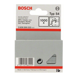 Bosch Bosch platte draadklem type 54, 12,9 x 1,25 x 14 mm Aantal:1000