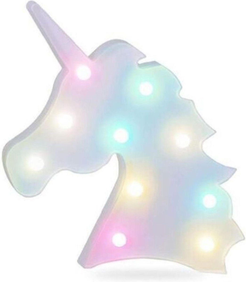Luminous Luxury LED lamp Unicorn - Wit Colorful licht - Nachtlamp