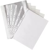 Q-CONNECT geperforeerde showtas 11-gaatsperforatie | glashelder | 50 micron | pak van 100 stuks