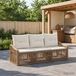 Maison Exclusive - Salon de jardin, 3 pièces, canapé 3 places, beige, en résine tressée
