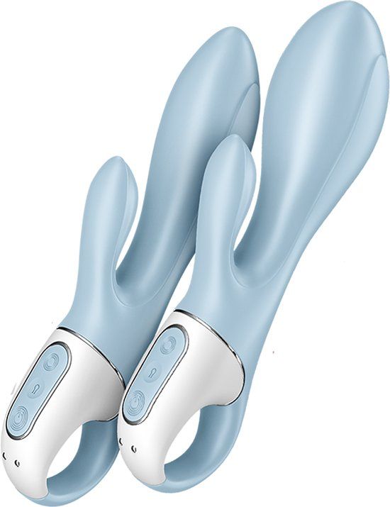 Satisfyer Air Pump Bunny 1 vibrator lichtblauw