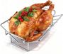Grillrek in roestvrij staal voor kip en ribben - Multifunctioneel grillaccessoire - Houder voor spareribs - Grillgereedschap - V-vormig grillrek voor barbecue