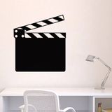 Ambiance Sticker Schoolbordsticker - uitwisbare zelfklevende muurstickers - FILMCLAPPEN - 100x90cm