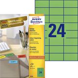 Avery Zweckform Etiketten 3450 Groen 70x37mm 2400 stuks