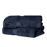 Superior - 2-delige badhanddoekenset van katoen, 900 gram, marineblauw