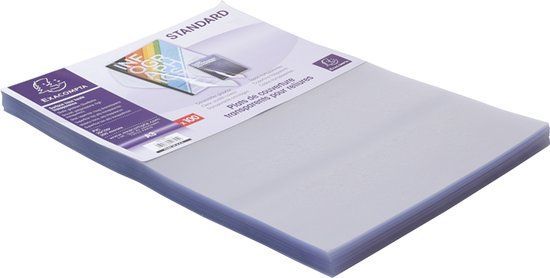 Exacompta Doos 100 transparante PVC kaft 20/100e voor inbinding - A3 - Transparant