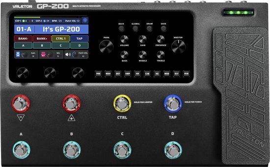 Valeton GP-200 - HD-modellering Multieffect en USB-audio-interface