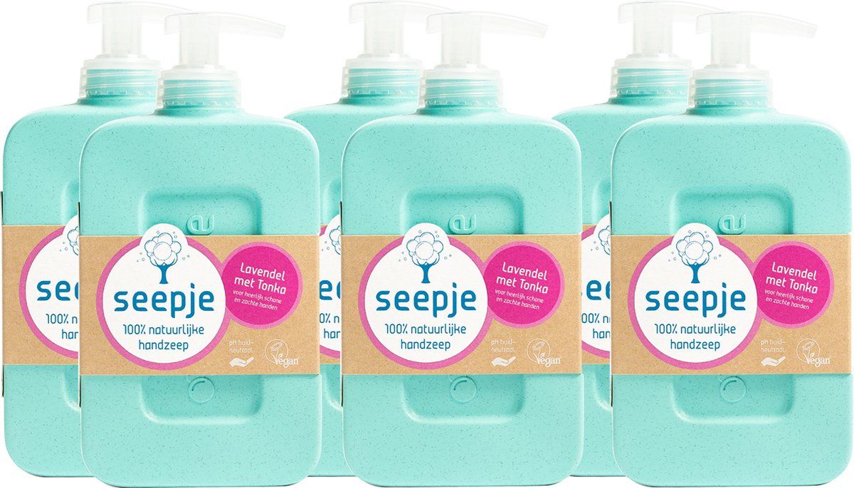 Seepje Handzeep ‘Lavendel met Tonka’ - 6 x 300 ml