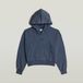 G-STAR Washed a line script hdd sw wmn Dames Sweater M Katoen Osaka Blue Smokey Gd