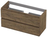 INK - Onderkast 2 Laden Greeploos met Houten Keerlijst - 100 cm - Naturel Eiken