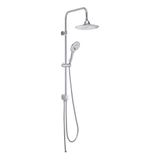 Douchekolom Music Douchekolom 00 wit en chroom met bluetooth-diffuser, douchekop Ø 23 cm, 1 straal, handdouche 1 straal, flexibel roestvrij staal 60 cm, twee-weg omvormer met knop