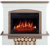 ArtiFlame Elektrische kachel Woodley AF23S, wit/grijs eikenhout