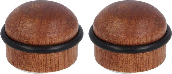 AMIG Deurstopper/deurbuffer - 2 stuks - D35mm - hout