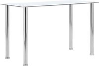 vidaXL Eettafel Transparant 120 x 60 x 75 cm, gehard glas