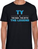 Bellatio Decorations Ty Voornaam cadeau - The man, The myth the legend - zwart - voor heren - verjaardag - vaderdag - pensioen - geslaagd - bedankt XXL