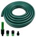 Tuyau d'arrosage en PVC - 10 mètres avec raccord rapide - Vert