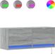 vidaXL TV-wandmeubel met LED-verlichting, grijs Sonoma, 100x31x35 cm