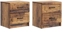 vidaXL Nachtkastje 2 st Oud hout 43 x 34,5 x 44,5 cm Bewerkt hout