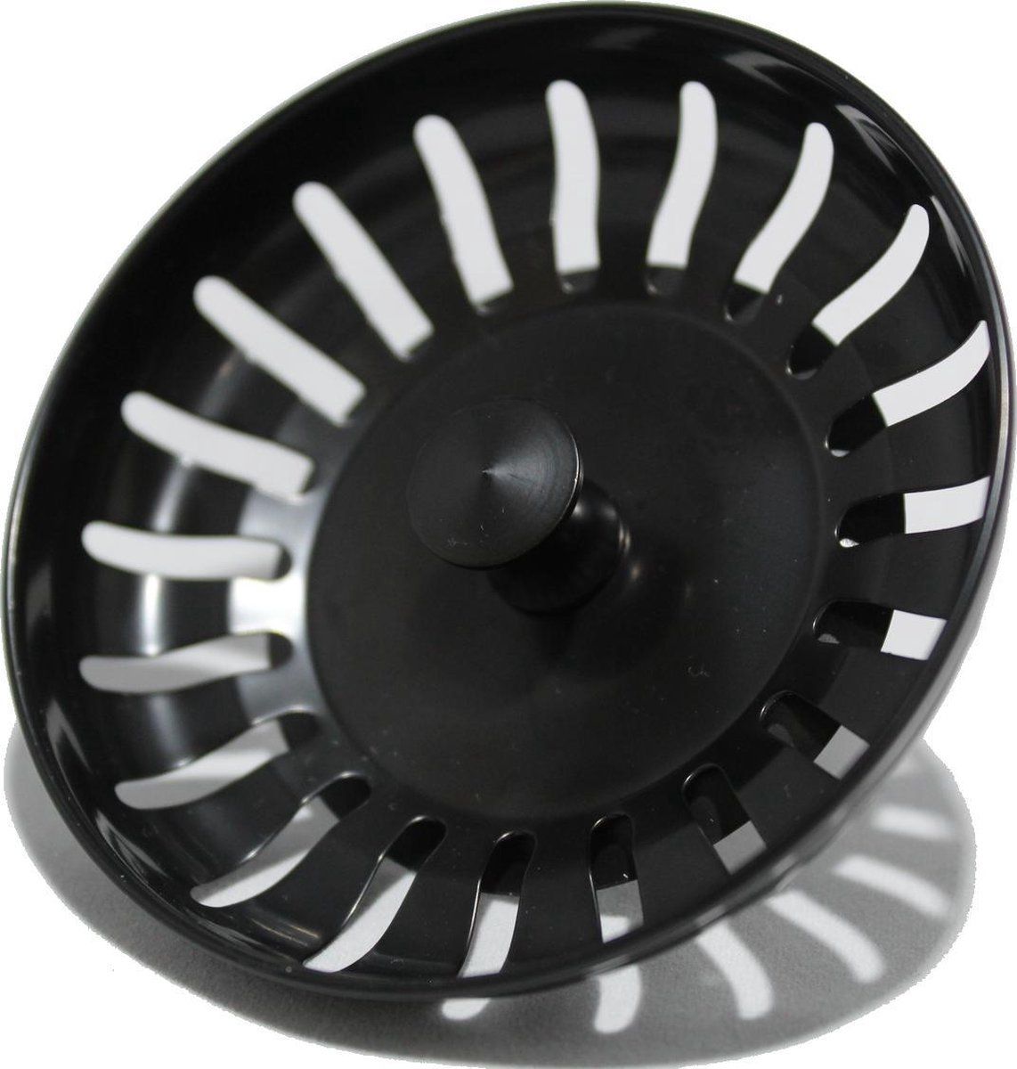 waterval RVS Gootsteen Afvoer Plug Keuken - 83mm ZWART