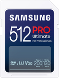 Samsung PRO Ultimate 512GB SDXC UHS-I Memory Card - 200MB/s Read, 130MB/s Write
