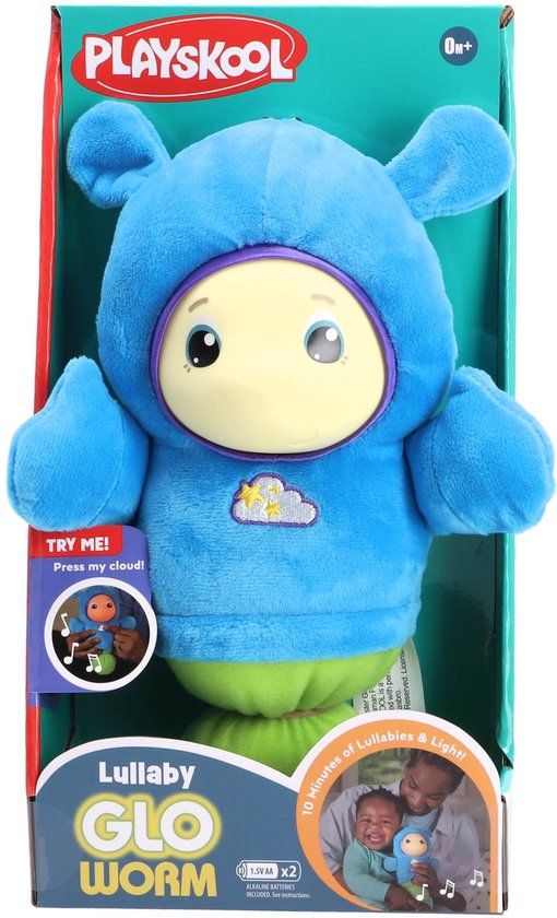 Playskool Gloeiworm knuffel nachtlampje muziekfunctie baby speelgoed.