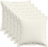 vidaXL Taie d'oreiller 6 pièces Crème 30 x 30 cm Velours côtelé