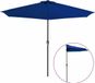 vidaXL Balkonparasol half met aluminium paal 300x155x223 cm blauw