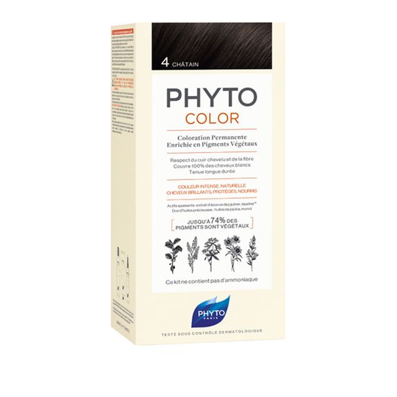 Phyto Haarkleuring Nr. 4 - Donker - 112 ml - Vrouwen