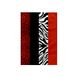 3dRose Rood, zwart, oranje en wit, luipaard en zebra, polyester/katoen, wit, 38,1 x 55,9 cm