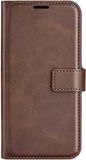 Casecentive Leren Wallet case met sluiting iPhone 14 donkerbruin