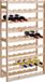 Étagère à vin en bois - autoportante - pour 54 bouteilles - 118 cm - beige