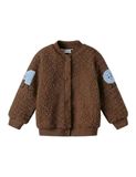 NAME IT Fleece jas 'NMMOLANNY' lichtblauw / chocoladebruin
