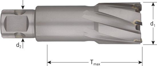 Rotec HM kernboor, 'Hard-Line', UNI19, ø43x55