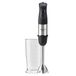 Taurus Staafmixer 1000 W | 20 snelheden | turbofunctie | 4 roestvrijstalen messen | ergonomisch zacht aanvoelend ontwerp | spatbescherming | accessoires | roestvrij staal | elektrisch | kunststof, zilver/zwart