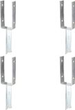 Alberts 4 x U-paaldrager mit betonanker aus T-Eisen, 91x200 mm, thermisch verzinkt, voor inbetonneren, betonanker 200 mm