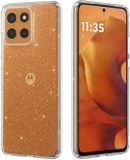 Techsuit Sparkle Skin Glitter Silicone Back Cover Transparant voor Motorola Moto G15/G15 Power