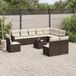 Maison Exclusive - Ensemble de jardin pour le jardin, composé de 11 pièces avec coussins, en polyrotin marron