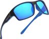 J&W Lunettes de sport - Verres polarisés pour une vision optimale - Universel - Protection des yeux - Léger - Convient pour l'extérieur - Confortable