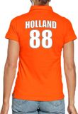 Bellatio Decorations Shoppartners Bv Oranje supporter poloshirt - rugnummer 88 - Holland / Nederland fan shirt / kleding voor dames XS
